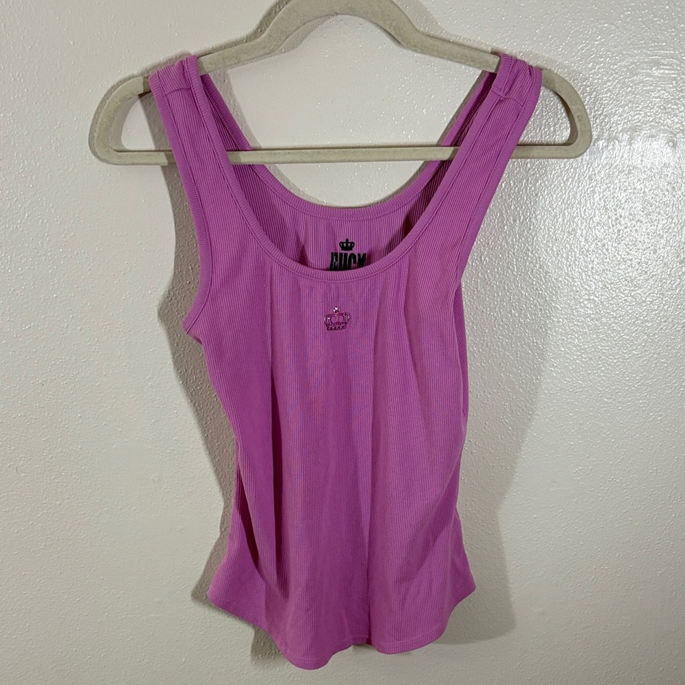 Juicy Couture Pink Ribbed Tank Top